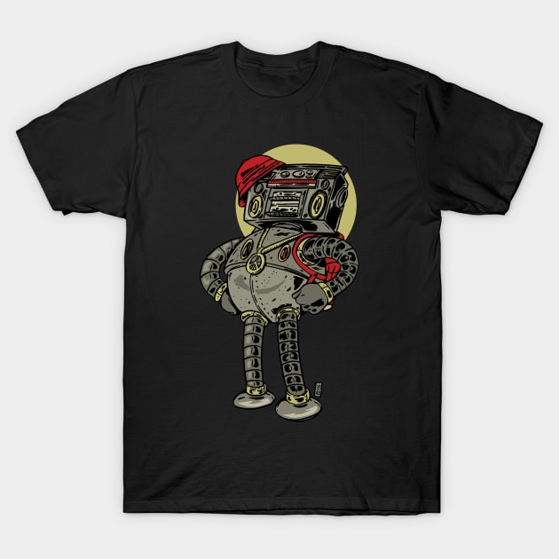 Boombox Bot T-Shirt by Thomcat23